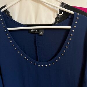 a.n.a Navy Blue Top